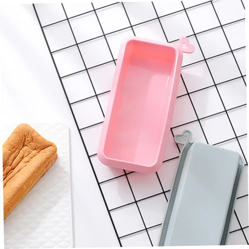 Vista 6 de Rectangular Silicone Cake Mold Non-stick Household Baking Loaf Pan for Toast Bread DIY Cakes Easy Clean Pink