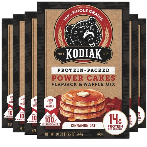 Vista 10 de Kodiak Cakes Power Cakes, mezcla de panqueques y waffles, pastel de cumpleaños, alto contenido en proteínas, 100% granos integrales, (paquete de 6)