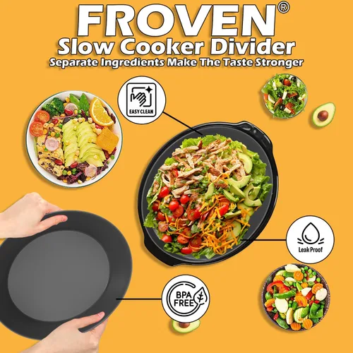 Vista 7 de FROVEN Forro de silicona para olla de cocción lenta Crockpot de 4 cuartos de galón, compatible con olla de cocción lenta, Hamilton Beach