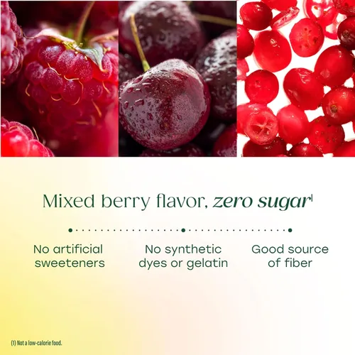 Vista 5 de MegaFood Gomitas probióticas + prebióticas para mujer, prebióticos y probióticos sin azúcar para mujeres, vitamina C y arándano, apoya la salud