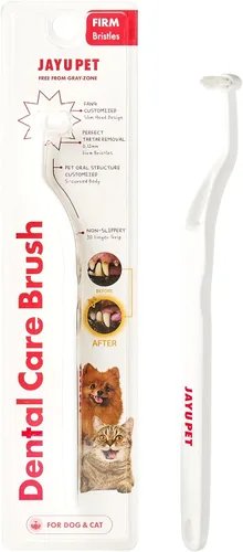 Vista 15 de JAYU PET Cepillo de Cuidado Dental (Cerdas de Borde) 1 unidad - Cepillo de Dientes para Perro con Cabeza Micro Redonda, Cepillo de Dientes