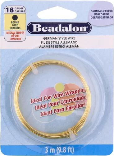 Vista 29 de Beadalon - Alambre de estilo alemán (recubierto, forma redonda, bañado en plata, calibre 14, 1,3 m / 4,3 pies)