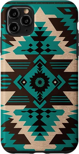 Vista 13 de Southwest Turquoise Native American Aztec Pattern Case for iPhone 17