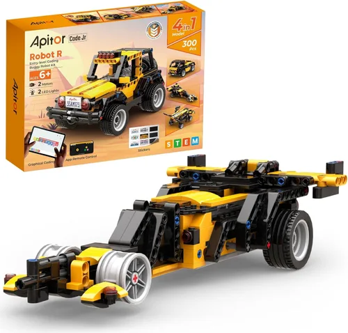 Vista 11 de Apitor STEM Robot Toy 6 en 1 Kit de construcción de robot para niños de 8 a 12 años, aplicación de control remoto, juguetes de codificación STEM