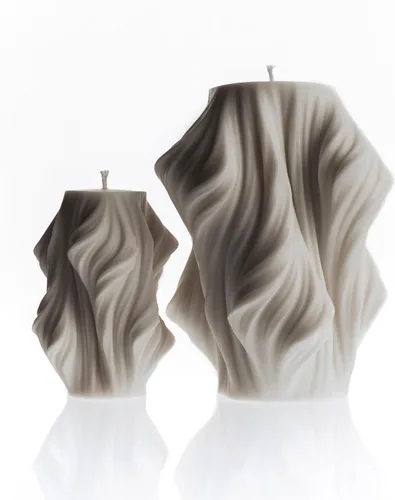 Vista 17 de LAWA - Vela de onda en cascada, grande, hermoso pilar hecho a mano, perfumada, cera de soja, elegante vela estética de burbujas, regalo