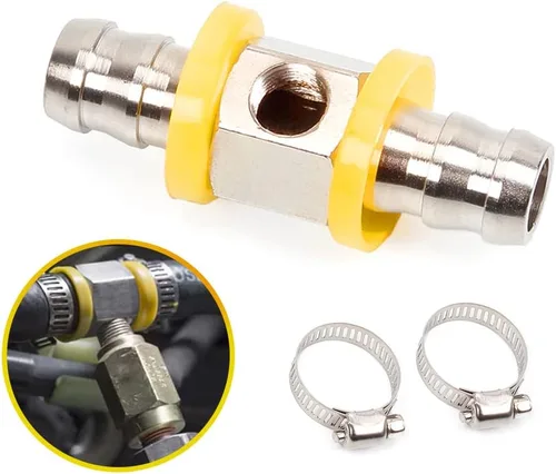 Vista 2 de BARTOO 1/2 "línea de combustible presión de combustible con púas bloqueo T adaptador incluye abrazaderas