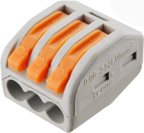 Vista 8 de 50 conectores de palanca, tuercas de combinación de 2 conductores, conectores de cable compactos, terminal de conexión rápida 28-12 AWG adecuado