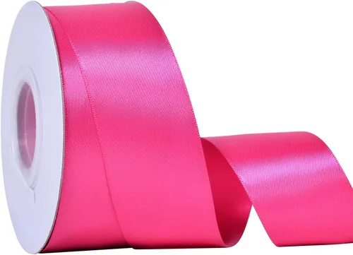 Vista 66 de YAMA Cinta de satén de doble cara, 1 1/2 pulgadas, 25 yardas para envolver regalos, color negro