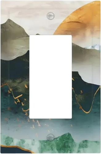 Vista 69 de Placa de Pared Tropical Océano Playa Azul Turquesa Tortuga Marina 1 Pandilla Cubiertas de Salida Duplex Receptáculo Placa Frontal Eléctrica