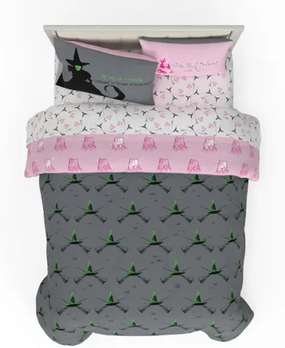 Vista 83 de Juego de ropa de cama clásico retro arcoíris de los Cariñositos, 7 piezas, edredón y sábanas supersuaves con funda de almohada, tamaño matrimonial