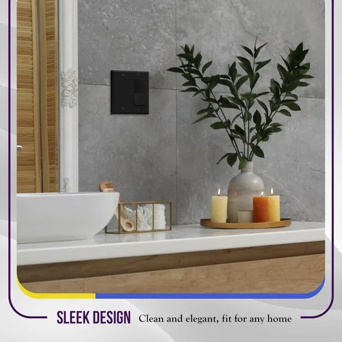 Vista 7 de ENERLITES Combination Decorator - Placa de pared basculante y salida en blanco, tamaño estándar, cubierta de interruptor de luz de 2 cuadras, 4.50 x