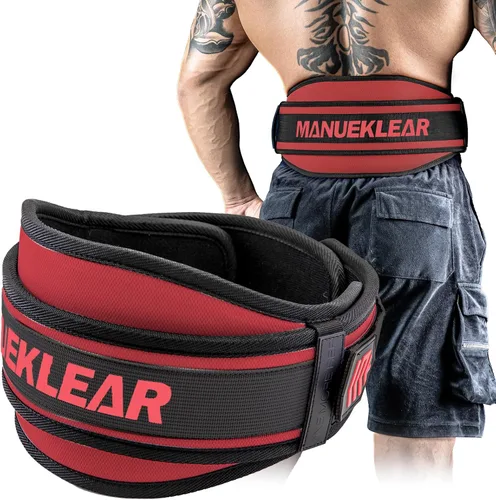 Vista 12 de Cinturón de levantamiento de pesas, cinturones de levantamiento para mujeres y hombres, cinturón de levantamiento de pesas MANUEKLEAR con bloqueo
