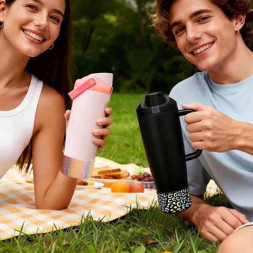 Vista 4 de WK IEASON 2PCS Protective Silicone Boots Compatible with Owala FreeSip Sway 30oz 40oz Bottles and 40oz Tumblers, Anti-Slip Bottom Cover Boot for