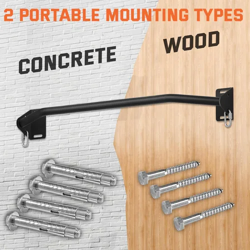 Vista 6 de Pull Up Bar Wall Mounted-Heavy Duty Joist Mounted Pull Up Bar-Premium Strength Training Pull-Up Bars-Fast and Easy Installation for Home and Garage