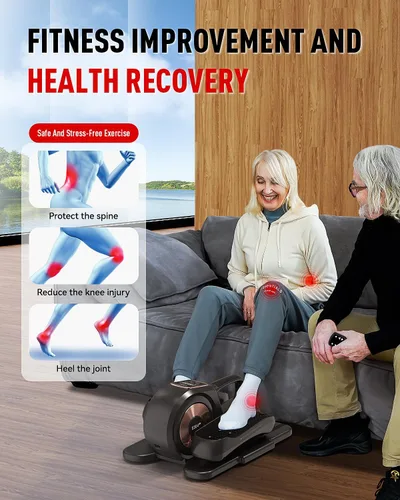 Vista 6 de HARISON Under Desk Elliptical Machine with Multi-Functional LCD Display, Ellipse Leg Exerciser for Seniors with 12-Level Adjustable Speed and