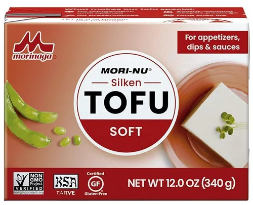 Mori-Nu Silken Tofu suave | Suave aterciopelado y cremoso | Bajo en grasa, sin gluten, sin lácteos, vegano, fabricado con soja sin OMG, KSA Kosher
