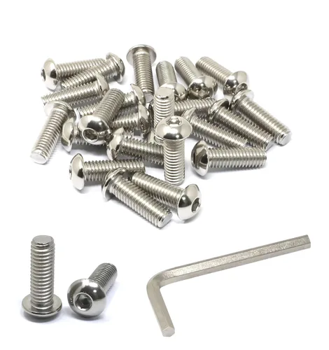 Vista 27 de iexcell Kit de tornillos de cabeza hexagonal de acero inoxidable 304 de 1/4-20 x 1, 50