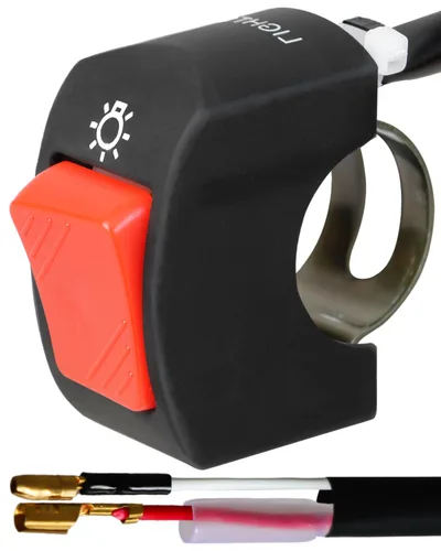 Vista 18 de Belinous Interruptor de manillar de 7/8 pulgadas para motocicleta, ATV, etc., interruptor de palanca de motocicleta impermeable para luces