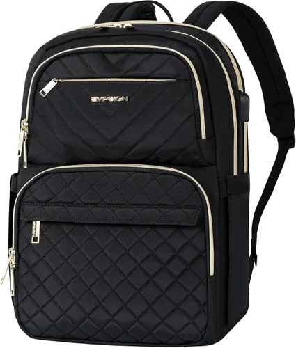 Vista 9 de Mochila para laptop EMPSIGN 8032, 17 pulg. Acolchado Gris Rosa
