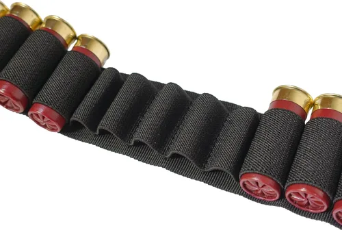 Vista 3 de 50 Bandolier de escopeta de capacidad redonda 12, soporte de carcasa de calibre 20 con hebilla de liberación rápida - Cinturón ajustable de tiro