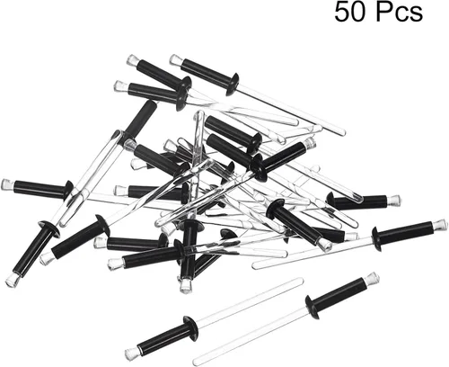Vista 3 de uxcell Remaches ciegos de nailon, 1/8 pulgadas x 1/2 pulgadas (0.126 in x 0.500 in) remaches para tablero de PC, parachoques y panel retenedor