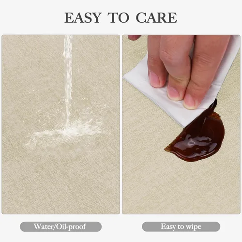 Vista 3 de Juego de 4 manteles individuales de piel sintética resistente al calor Enaskv – Manteles individuales impermeables y resistentes al aceite