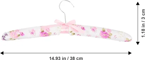 Vista 2 de VILLCASE 5 perchas de ropa, ropa de alta resistencia, colgador acolchado decorativo para ropa de mujer, suéteres, vestidos, bodas