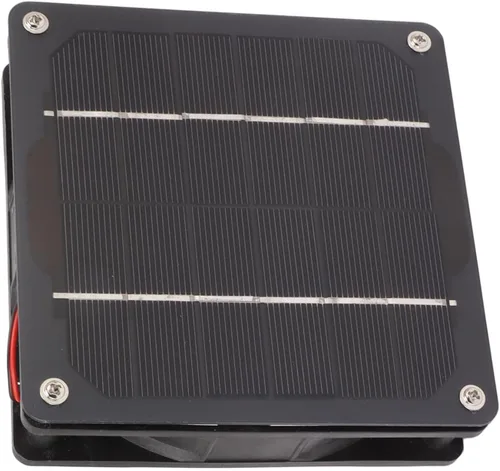 Vista 7 de Solar Powered Exhaust Fan, 5w Solar Panel Powered Fan, Energy Saving Monocrystalline Solar Panel Fan Mini Ventilator for Chicken, Ventilation Fans