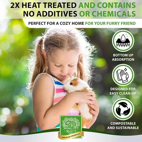 Vista 2 de Small Pet Select Ropa de cama de mazorca de maíz 100% natural para mascotas, animales pequeños y jaula de pájaros, segura para hámsters, conejillos