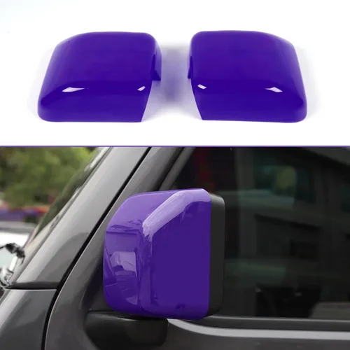 Vista 9 de Kit de cubierta de espejo retrovisor para automóvil, accesorios de decoración exterior para Jeep Wrangler JL JLU 2018-2022 y Gladiator JT (negro)