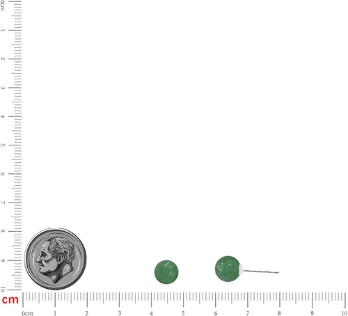 Vista 8 de Aretes de Jade con Perno, Aretes de Jade Verde para Mujer, Aretes de Plata de Ley 925 con Perno para Orejas Sensibles, Joyería de Jade para Mujer