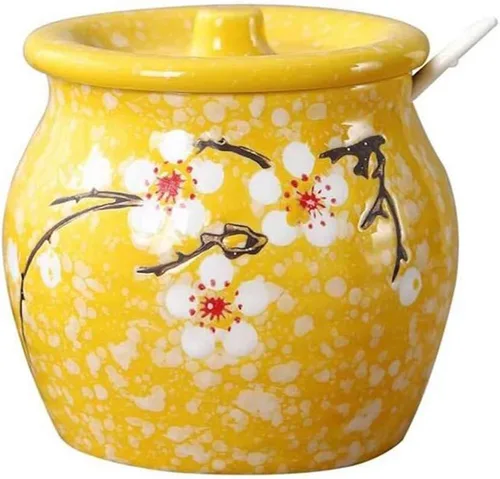 Vista 7 de Tarro de almacenamiento de cerámica con tapa y cuchara