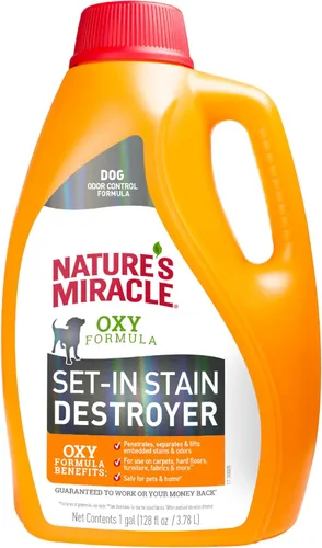 Vista 10 de Nature's Miracle Destructor de manchas para desorden de perros, 24 onzas, fórmula Oxy con aroma a naranja