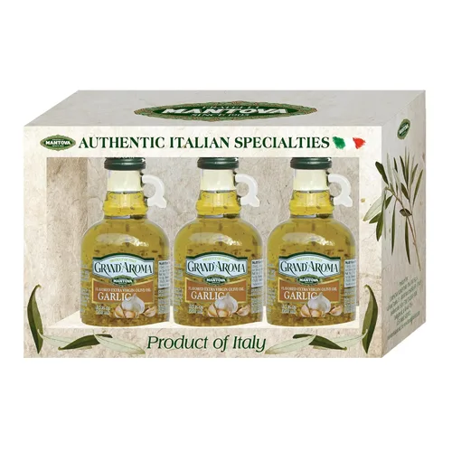 Vista 9 de Mantova Grand'Aroma Aceite de oliva virgen extra con sabor a albahaca, 8.5 onzas líquidas (paquete de 1)