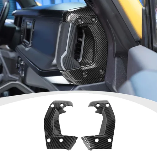 Vista 8 de RAZPOY Cubierta para manija lateral de consola central compatible con accesorios interiores Ford Bronco 2021-2024, color negro