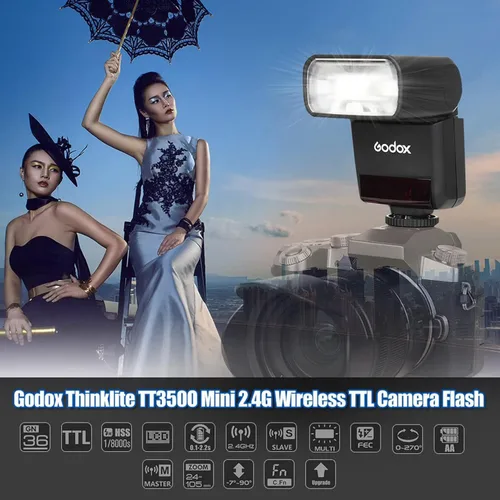 Vista 9 de GODOX TT350o 2.4G HSS 1/8000s TTL GN36 Flash de cámara Speedlite con Godox XProII-O XProIIO TTL Transmisor de disparador de flash inalámbrico