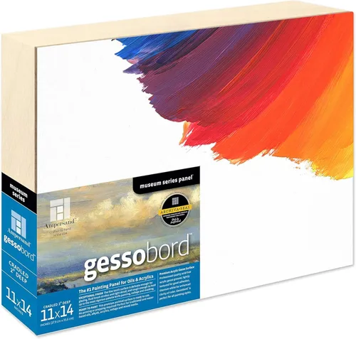 Vista 10 de Ampersand Art Supply Panel de Pintura de Madera con Gesso: Serie Museo Gessobord, 24" x 30", 1-1/2" Perfil Enmarcado