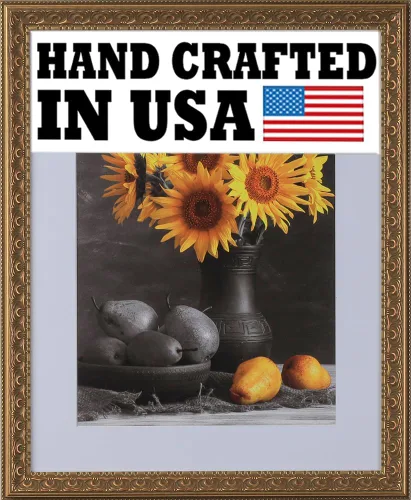 Marcos de fotos de 4 x 6, marcos 1-3/8" marco para póster 4x6, marco dorado 4 x 6 para montaje en pared, marco grande adornado de 6 x 4 lienzo