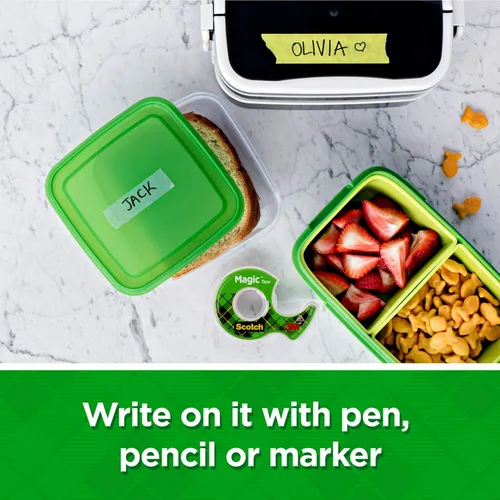 Vista 5 de Scotch Cinta mágica, 1 rollo, numerosas aplicaciones, invisible, diseñada para reparación, 1/2 x 2592 pulgadas, en caja (810)