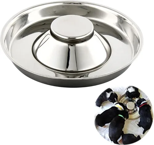 YUDANSI Cuencos de destete de cachorros de acero inoxidable, cuencos para gatos para agua de alimentos, múltiples platos para cachorros, bandejas