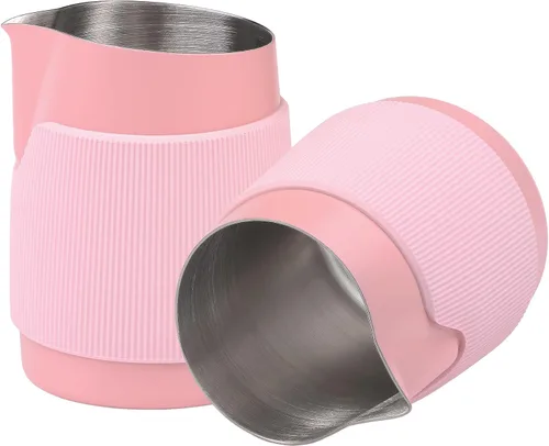 Vista 10 de Normcore Jarra de espuma de leche sin asa, jarra de leche 15.2 oz, taza vaporizadora de espuma de leche de acero inoxidable taza de espresso, pico