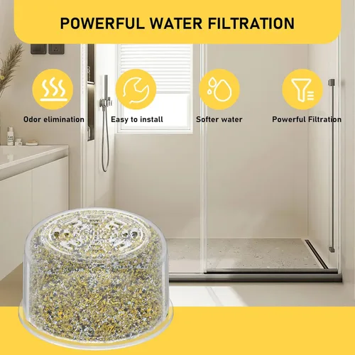 Vista 4 de Shower Head Filter Replacement Cartridge Compatible with All Canopy Fixed & Handheld Filtered Shower Head, Shower Filter For Hard Water