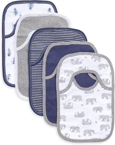 Vista 12 de Burt's Bees Baby Baberos unisex para bebé, trapos de baba de hombro de solapa, 100% algodón orgánico con baberos absorbentes de toalla de rizo