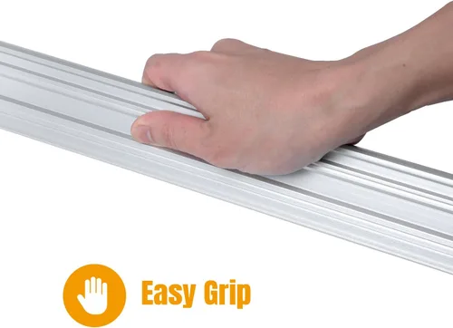 Vista 4 de POWERTEC Reglas rectas de aluminio para maquinista de 24, 38 y 50 pulgadas, para verificar deformaciones de superficie, marcar/trazar líneas - Se