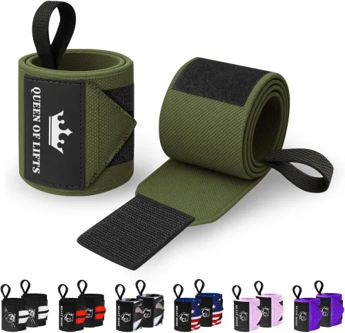 Vista 49 de TECEUM Weightlifting 18" & 12" Wrist Wraps with Thumb Loop – Heavy Duty Wrist Workout Braces for Men and Women – Ideal for Powerlifting, Strength