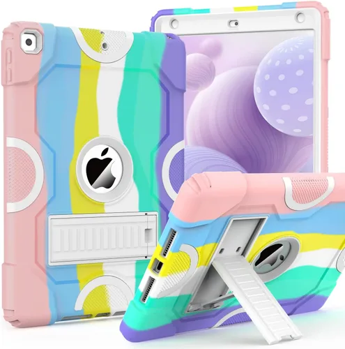Vista 17 de ZoneFoker - Funda para iPad de 9.ª generación, funda para iPad de 8.ª y 7.ª generación, funda para iPad de 10.2 pulgadas 2021/2020/2019, funda Negro