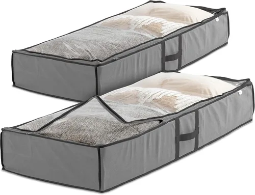 Vista 9 de ZOBER - Bolsa de almacenamiento para guardar debajo de la cama Negro