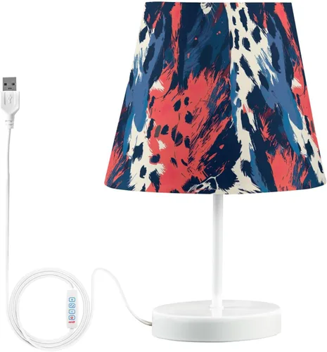 Vista 14 de ODAWA Desk Lamp Dimmable Vintage Seashell Blue Bedroom Lamps with USB Ports Table Lamps for Bedroom