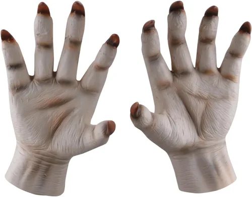 Vista 2 de Halloween Party Scary Moster Skeleton Bone Claw Hand Reaper Gloves Costume Adult