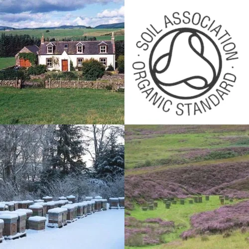 Vista 6 de John Mellis Apiaries Scottish Honey, Scottish Clover, Bell & Ling Heather Honey, tarro de 12 onzas